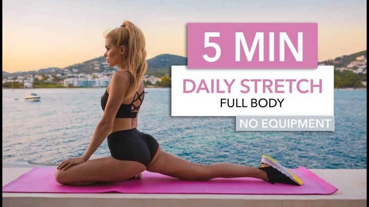 5 MIN DAILY STRETCH – a super quick routine for every day / No Equipment I Pamela Reif