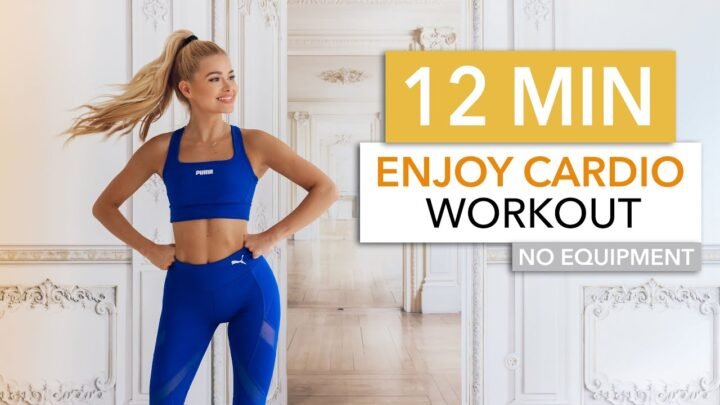 12 MIN ENJOY CARDIO – a good mood cardio session, LET’S HAVE FUN! / Pamela Reif