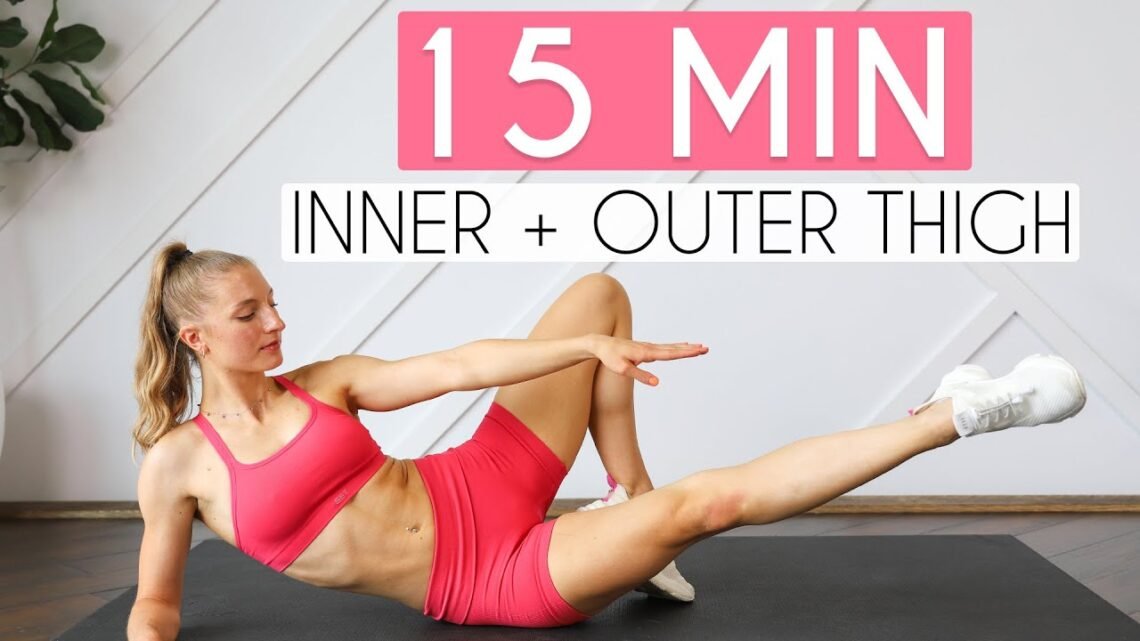 15 MIN THIGH WORKOUT (No Equipment) – Tone & Tighten Inner and Outer Thighs