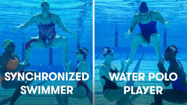 Water Polo Players Try Synchronized Swimming  SELF