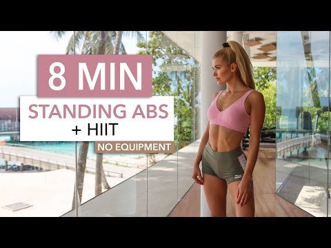 8 MIN STANDING ABS + HIIT – short and not sweet, burns lots of calories / No Equipment I Pamela Reif