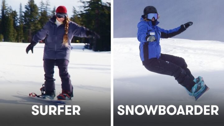 Surfers Try To Keep Up With Snowboarders  SELF