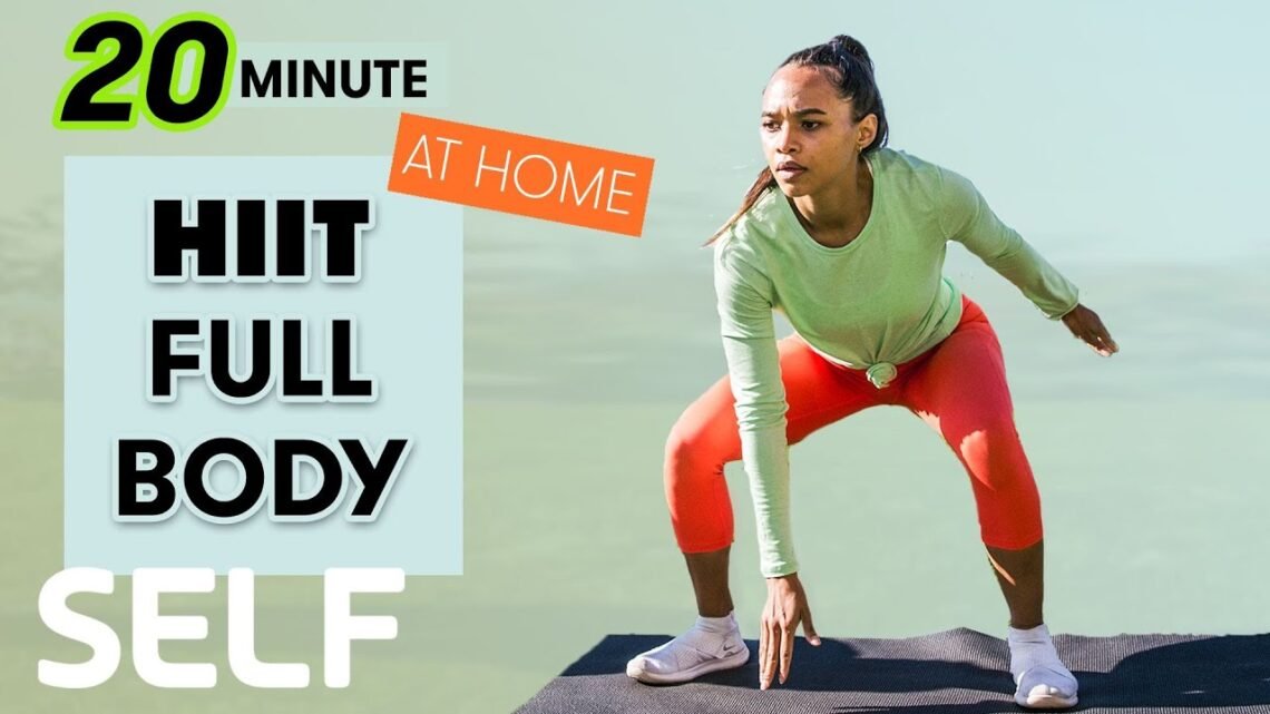 20-Minute HIIT Full-Body Workout with Cool Down – No Equipment at Home  Sweat with SELF