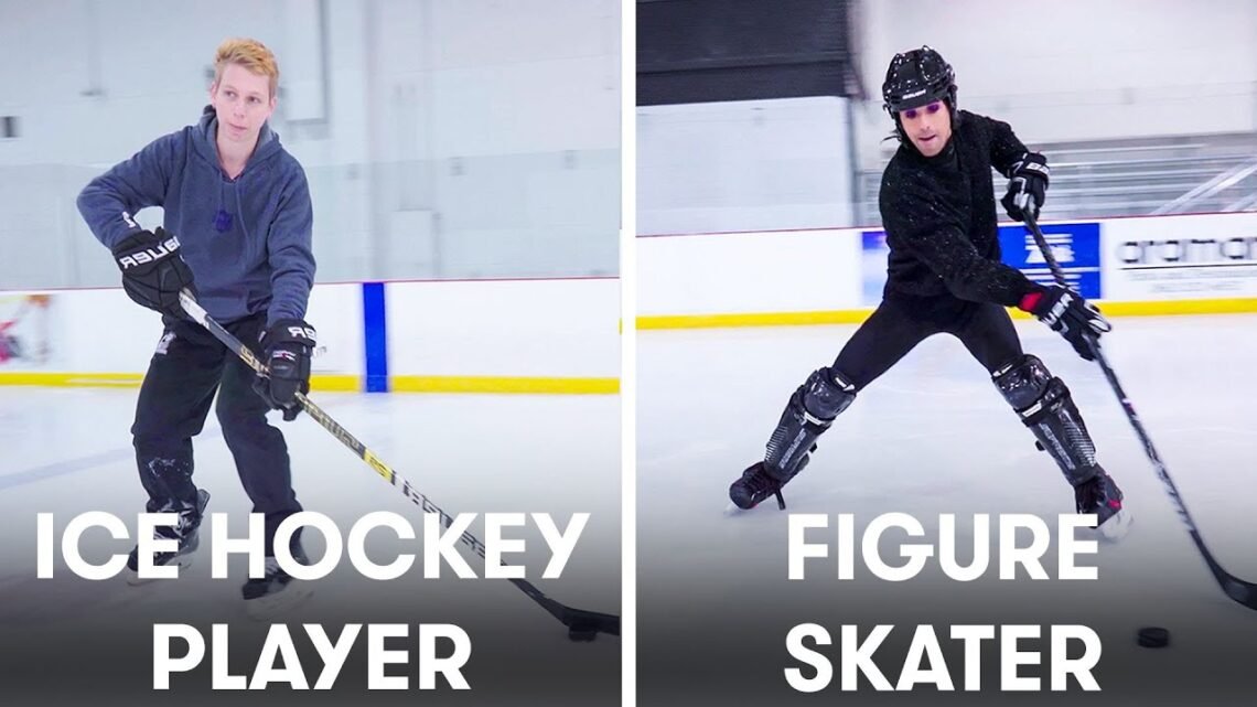 Figure Skaters Try to Keep Up With Hockey Players  SELF