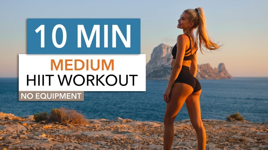 10 MIN MEDIUM HIIT / Medium Level – a HIIT workout that won’t kill you I Pamela Reif