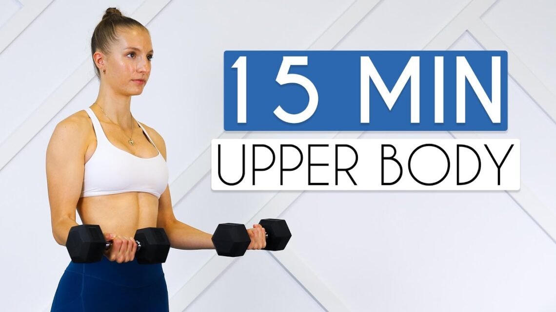 FULL UPPER BODY WORKOUT (15 min At Home with Dumbbells)