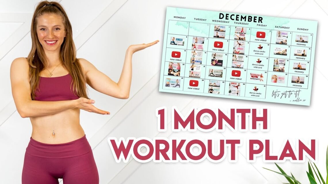 DECEMBER WORKOUT CALENDAR – One Month Workout Plan!