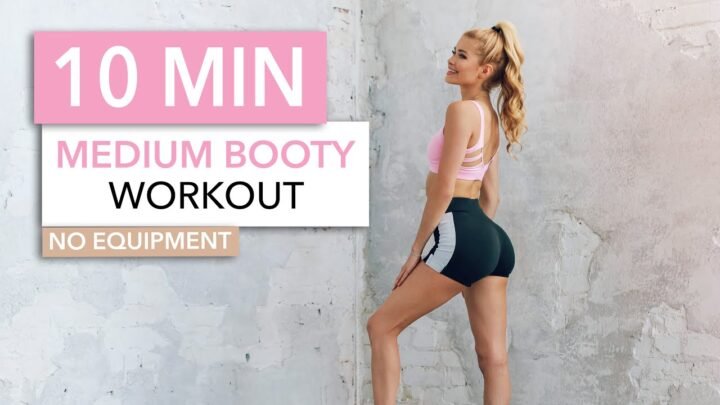 10 MIN BOOTY WORKOUT – Medium Intensity / No Equipment I Pamela Reif