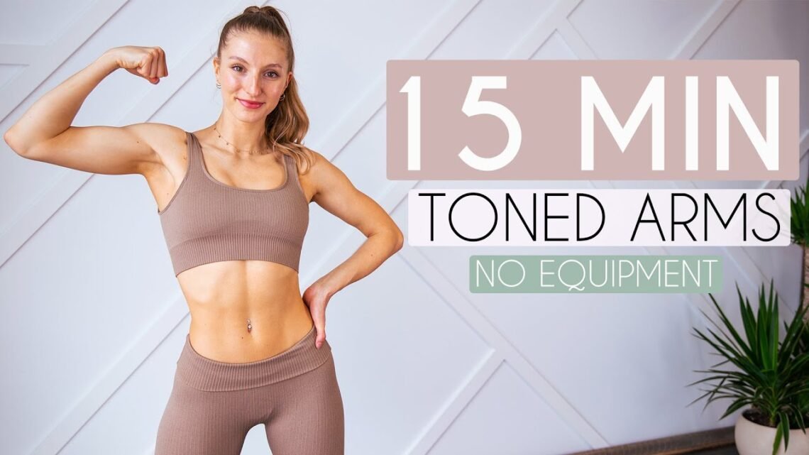 TONED ARMS WORKOUT – No Equipment (quick + intense)
