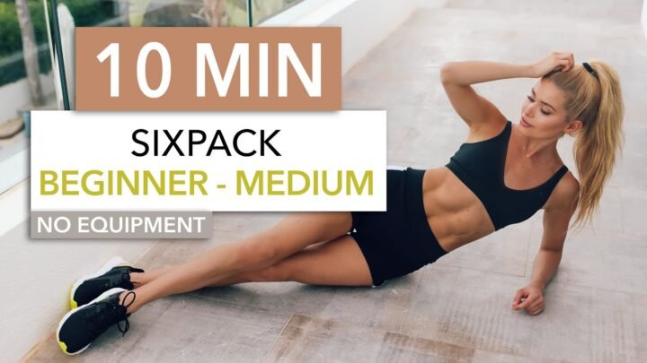 10 MIN SIXPACK WORKOUT – BEGINNER TO MEDIUM LEVEL, including breaks / No Equipment I Pamela Reif