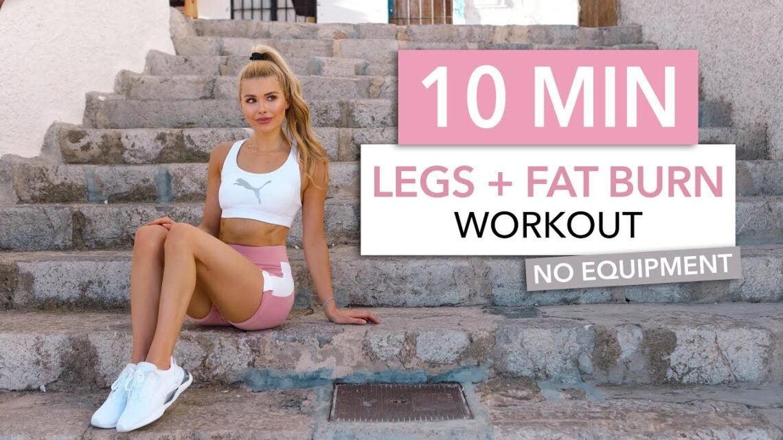 10 MIN LEGS + FAT BURN – tone your thighs, booty & burn calories – No Equipment I Pamela Reif