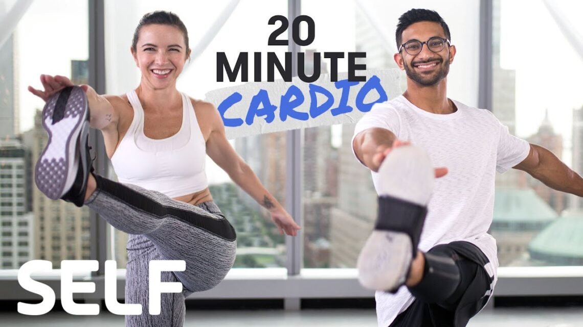 20 Minute Heart-Pumping Cardio Workout – No Equipment With Warm-Up & Cool-Down  SELF
