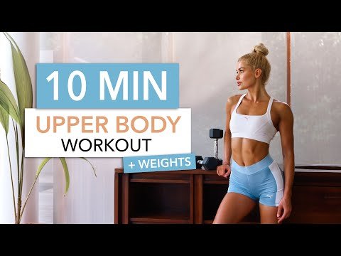 10 MIN UPPER BODY + WEIGHTS – Alternative: Big Bottles / for back, chest, arms & shoulders