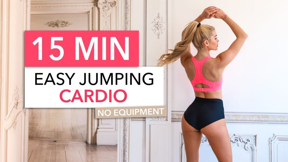 15 MIN JUMPING CARDIO, Medium Level – burn calories the fun way, not dancy I Pamela Reif