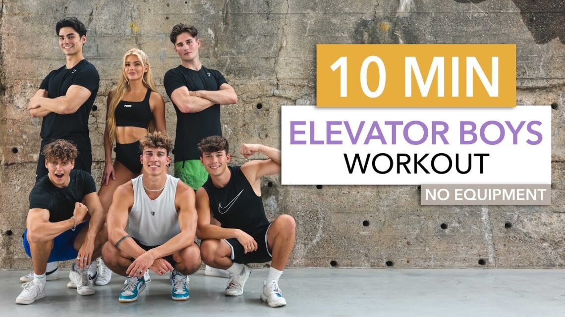 10 MIN ELEVATOR BOYS WORKOUT – Fun Full Body / Abs, Cardio, Arms + Dance