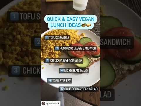 EASY VEGAN LUNCH IDEAS #shorts #vegan #plantbased