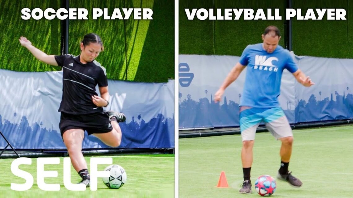 Beach Volleyball Players Try To Keep Up With Soccer Players SELF Beach Volleyball Players Try To Keep Up With Soccer Players SELF