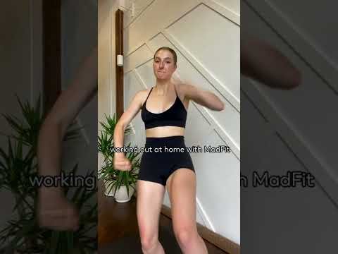 working out vs. MadFit workouts #shorts