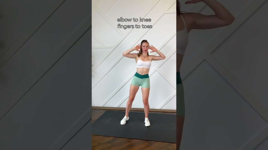 STANDING ABS workout NO CRUNCHES! #shorts