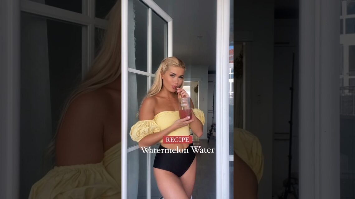 LOW SUGAR DRINK – homemade watermelon water ???? only 21kcal per 100ml