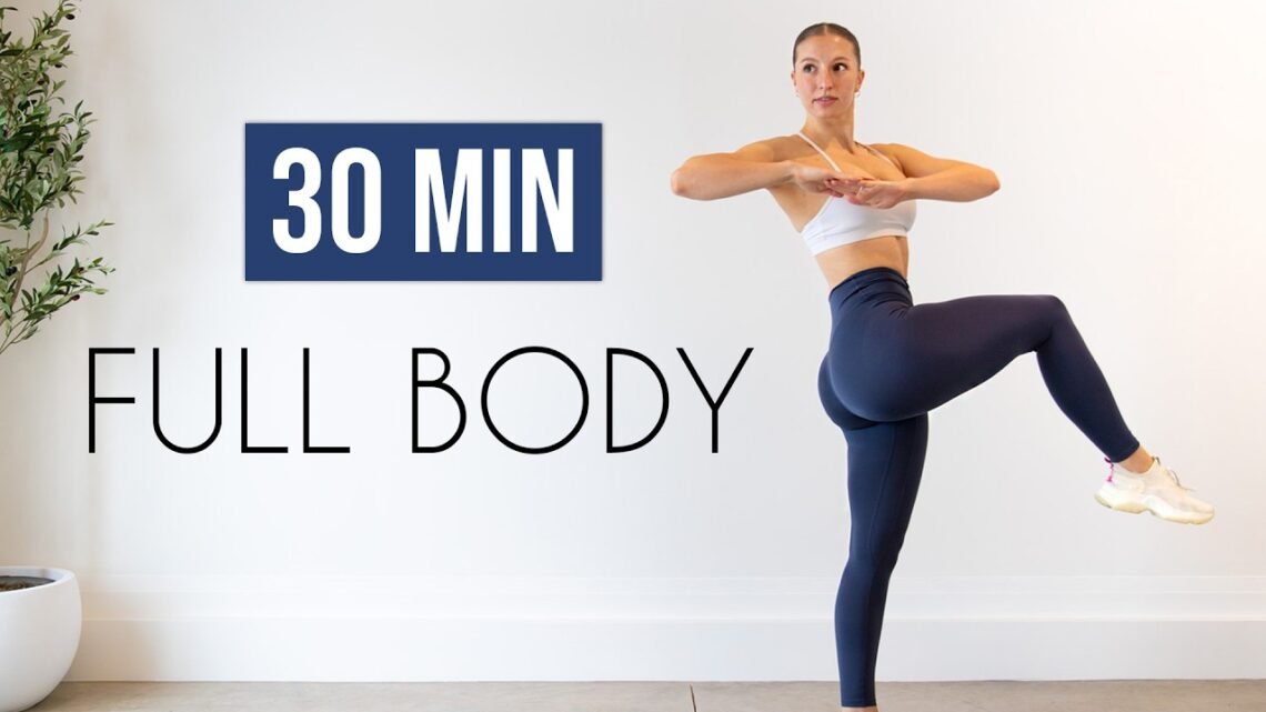 30 MIN FULL BODY WORKOUT – Small Space/Apartment Friendly (No Jumping, No Equipment)