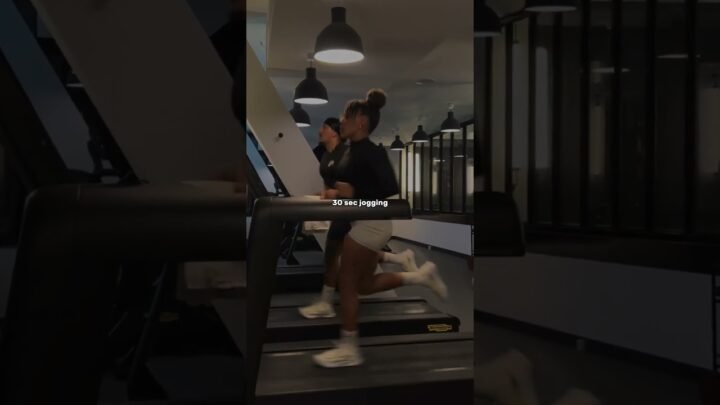 Partner Treadmill Workout IG: serafinabnu #partnerworkout #gymworkout