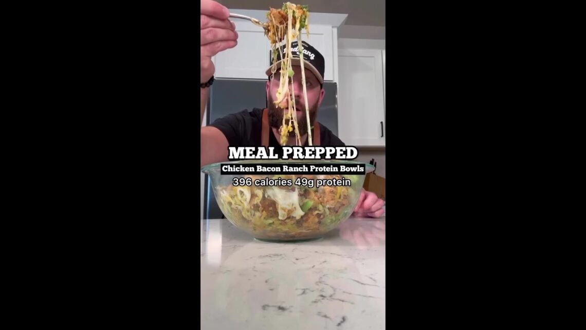 Chicken Bacon Ranch Protein Bowls IG: tastyshreds