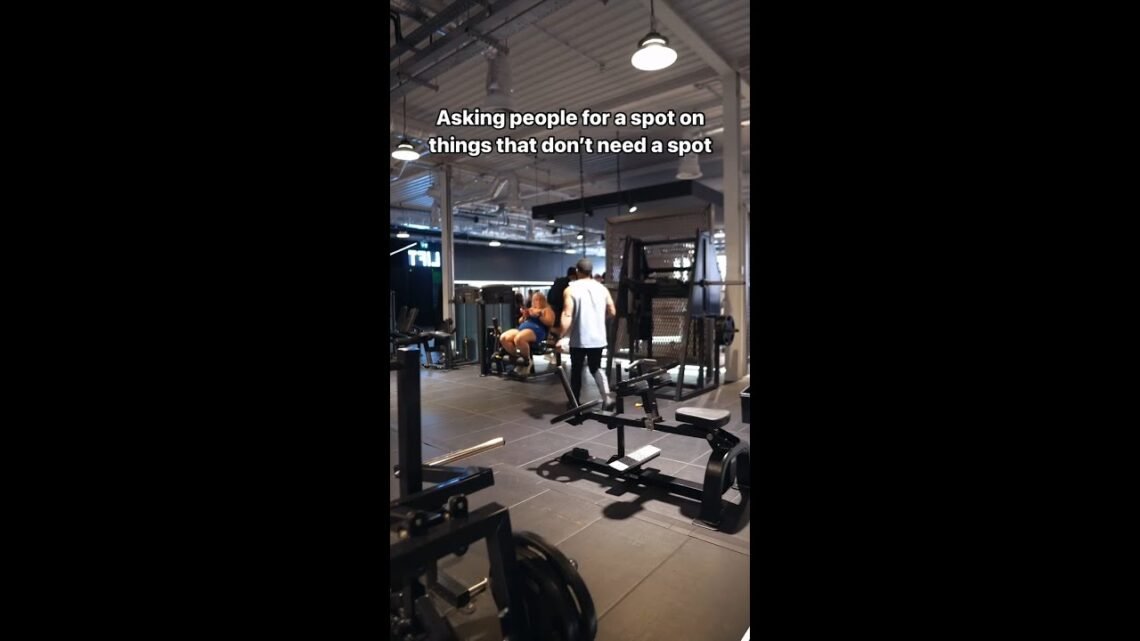 Asking For a Spot On Things That Don’t Need One IG: lifeofkamal #funny #gymhumor #gym #gymjokes