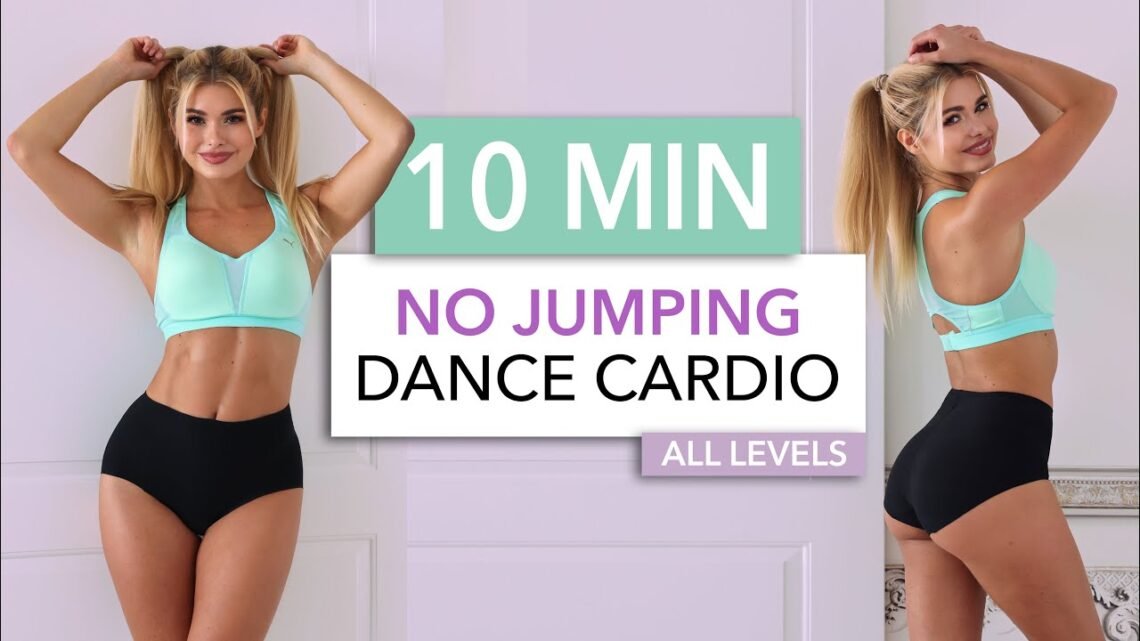 10 MIN DANCE CARDIO, No Jumping – endorphin boost, for all levels, low impact, knee friendly