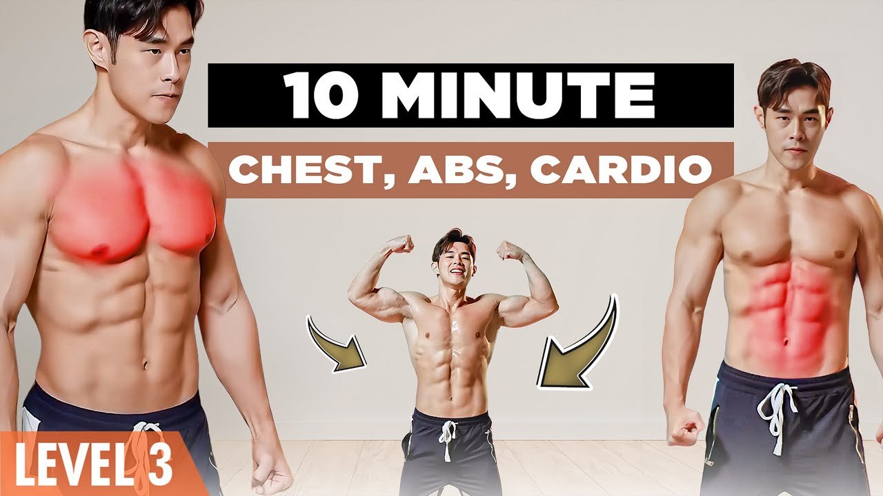 10 Minute Home Chest, Abs, Cardio – Beginner Friendly [Level 3] – Beast ...