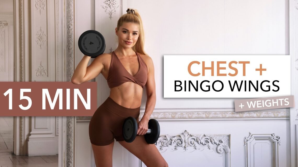 15 MIN CHEST + BINGO WINGS I Boob Lift, Flabby Arms, Gym Style – Bonus: stability, core 15 MIN CHEST + BINGO WINGS I Boob Lift, Flabby Arms, Gym Style – Bonus: stability, core