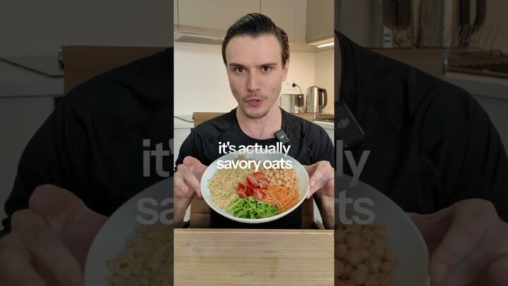 My Go-To Savory Oats Bowl 🌱🔥 #veganrecipes #plantbased #vegan