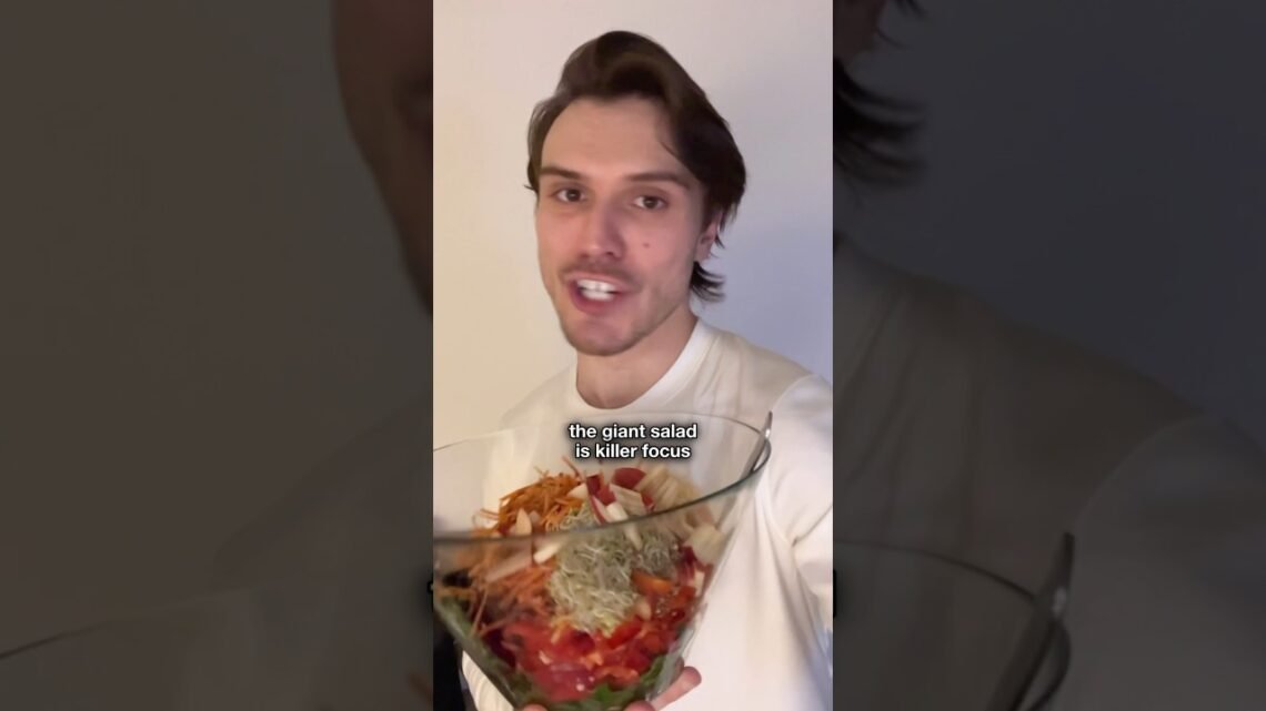 I Eat This Giant Salad Almost Every Day! #vegandiet #plantbasedmeals #plantbasedlifestyle