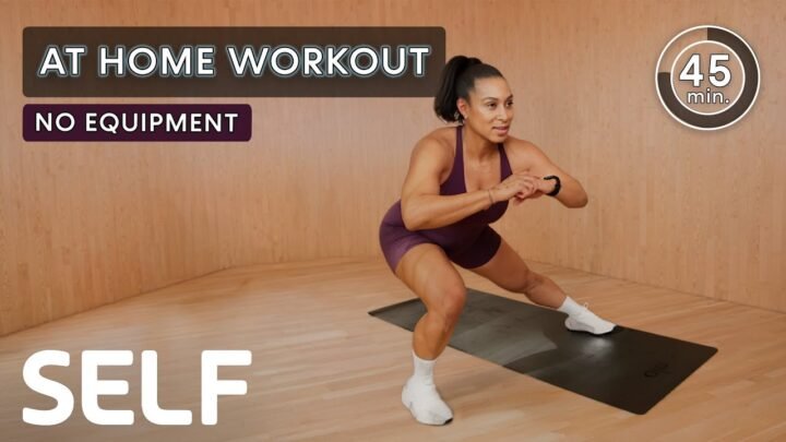 45 Min Full Body Workout At Home (No Equipment)  SELF