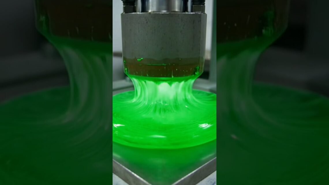 Hydraulic Press vs Glow Paint – Epic Reaction 😱🥵 #shorts #shortvideo #youtubeshorts