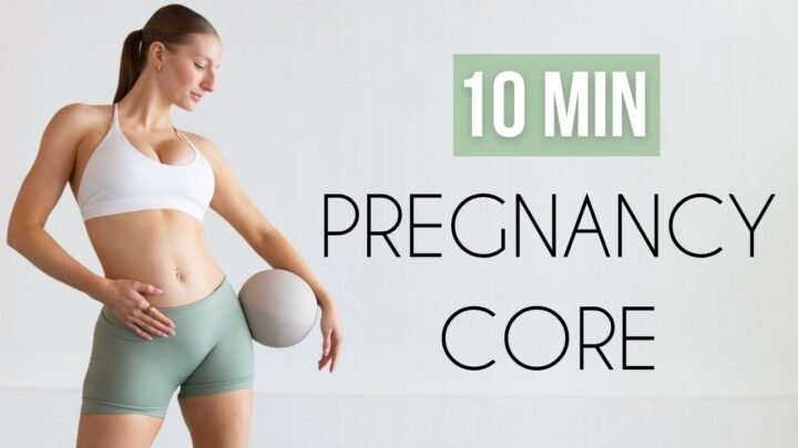 10 Min Pregnancy Core Workout  For All Trimesters