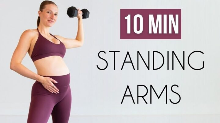 10 MIN STANDING ARM WORKOUT – No Repeat with Dumbbells  Pregnancy Friendly