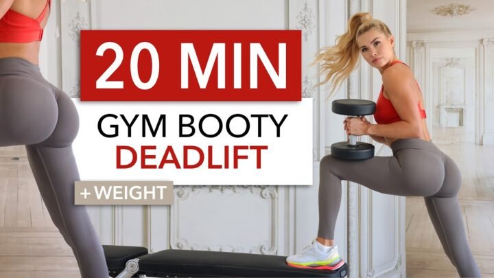 20 MIN RDL BOOTY – DEADLIFT VARIATIONS, Gym Style I Weight + Bench