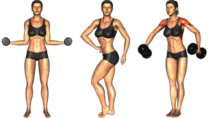 Full Body Dumbbell Workout  All Standing